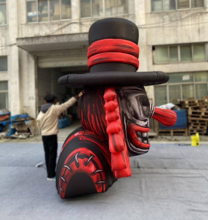 Giant inflatable Halloween clown