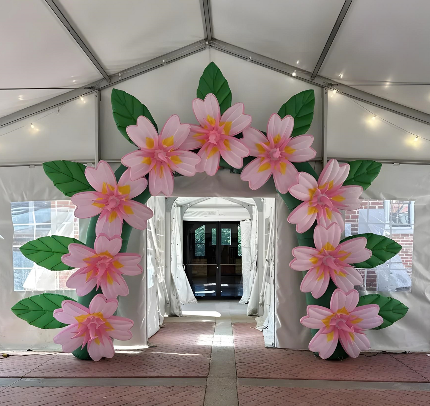 Inflatable Arch with Pink Flowers
