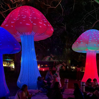 Giant Inflatable Light-Up Mushroom